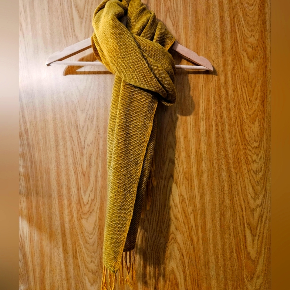 Mustard Yellow Knit Scarf